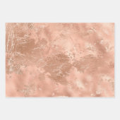 Chic Luxury Roos Gold Glitter Elegant Roze Inpakpapier Vel (Voorkant 2)