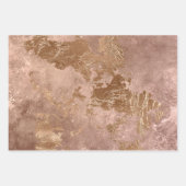 Chic Luxury Roos Gold Glitter Elegant Roze Inpakpapier Vel (Voorkant)