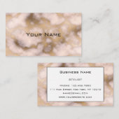Chic Luxury Roos Gold Marble Pattern Achtergrond Visitekaartje (Voorkant / Achterkant)