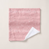 Chic Luxury roze Silver Glitter Bad Handdoek (Wasdoekje)