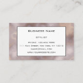 Chic Luxury Smoky White Grey & Gold Marble Pattern Visitekaartje (Achterkant)