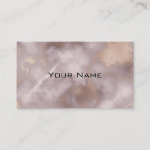 Chic Luxury Smoky White Grey & Gold Marble Pattern Visitekaartje