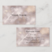 Chic Luxury Smoky White Grey & Gold Marble Pattern Visitekaartje (Voorkant / Achterkant)