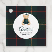 Chic Luxury Teddy Bear Baby Shower  Bedankjes Labels (Voorkant)