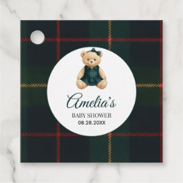 Chic Luxury Teddy Bear Baby Shower  Bedankjes Labels