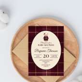 Chic Luxury Teddy Bear Baby Shower Kaart