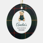 Chic Luxury Teddy Bear Baby Shower  Keramisch Ornament (Links)