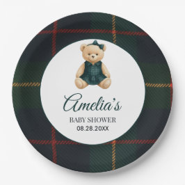 Chic Luxury Teddy Bear Baby Shower  Papieren Bordje