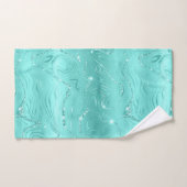 Chic Luxury Turquoise Silver Glitter Bad Handdoek (Handdoek)