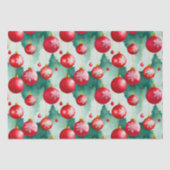 Chic Luxury Waterverf Red Decorations Tissuepapier (Voorkant)