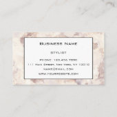 Chic Luxury White Grey Gold Marble Pattern Visitekaartje (Achterkant)