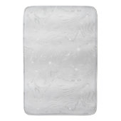 Chic Luxury White Silver Glitter Patroon Badmat (Voorkant Verticaal)