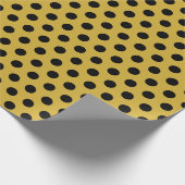 Chic M Gold Wrapping Papier met Zwarte Dot Patroon (Hoek)
