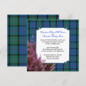 Chic MacThomas Tartan Pset Heather Wedding Kaart (Voorkant / Achterkant)