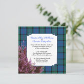 Chic MacThomas Tartan Pset Heather Wedding Kaart (Staand voorkant)