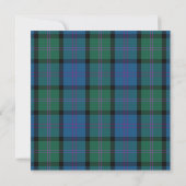 Chic MacThomas Tartan Pset Heather Wedding Kaart (Achterkant)