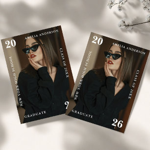 Chic Magazin Senior Afgestudeerde, Moderne Afstude Kaart