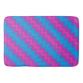 Chic Magenta Bright Blue Turquoise roze Chevrons Badmat (Voorkant)