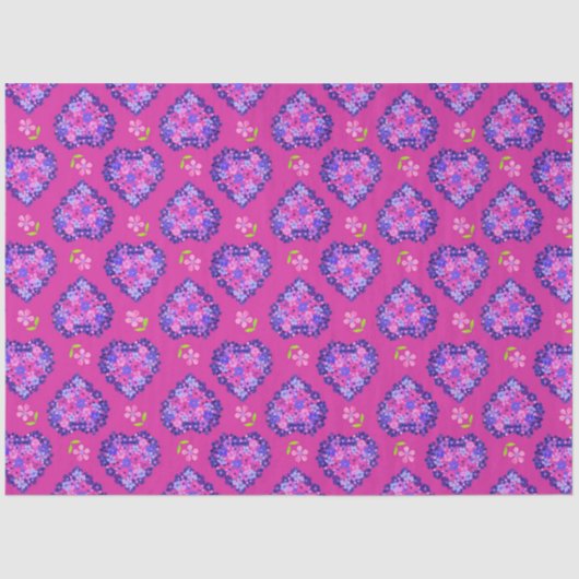 Chic Magenta — Papier voor harten en bloemen (Voorkant)