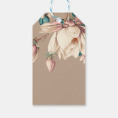 chic magnolia floral cadeaulabel (Achterkant)