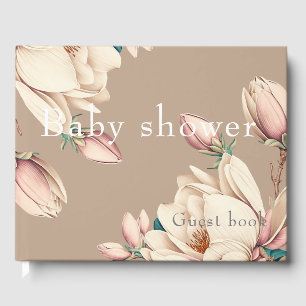 chic magnolia floral gastenboek