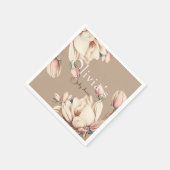 chic magnolia floral servet (Hoek)