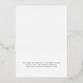 Chic Magnolia Wreath Wedding folie Folie Uitnodiging (Achterkant)