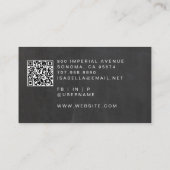 Chic Make-up Artist QR Code Zwart Visitekaartje (Achterkant)