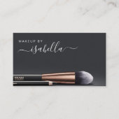 Chic Make-up Artist QR Code Zwart Visitekaartje (Voorkant)