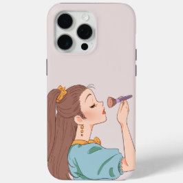 Chic Make-up Meisje Telefoonhoesje - Beauty & Glam iPhone 15 Pro Max Hoesje