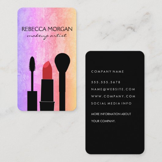 Chic Makeup Beauty Visitekaartje (Voorkant / Achterkant)