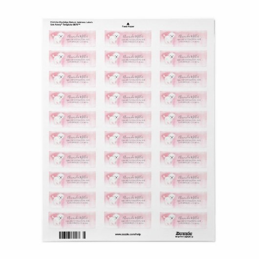 Chic Maltese Return Address Label (Full Sheet)