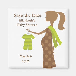 Chic mam om Baby shower te zijn sparen de Datum Ma Magneet