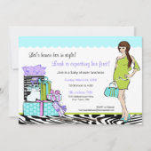 Chic mam-to-be Shower Uitnodiging 1 (Voorkant)