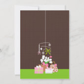 Chic mam Wieg Baby Girl Shower Kaart (Achterkant)