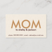 Chic mama Calling Card Contactkaartje (Achterkant)