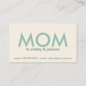 Chic mama Calling Card Contactkaartje (Achterkant)