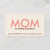 Chic mama Calling Card Contactkaartje (Achterkant)