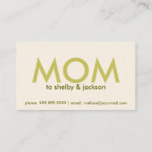 Chic mama Calling Card Contactkaartje (Achterkant)