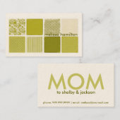 Chic mama Calling Card Contactkaartje (Voorkant / Achterkant)