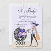 Chic mama en Buggy met cadeautjes Kaart (Voorkant)