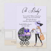 Chic mama en Buggy met cadeautjes Kaart (Voorkant / Achterkant)