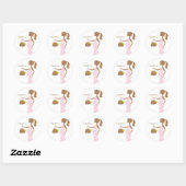 Chic mama om Baby shower-stickers te zijn Ronde Sticker (Vel)