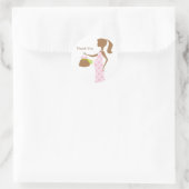 Chic mama om Baby shower-stickers te zijn Ronde Sticker (Tas)