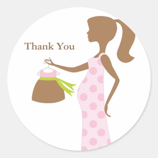 Chic mama om Baby shower-stickers te zijn Ronde Sticker (Voorkant)