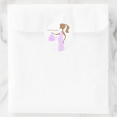 Chic mama om Baby shower-stickers te zijn Ronde Sticker (Tas)