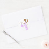 Chic mama om Baby shower-stickers te zijn Ronde Sticker (Envelop)