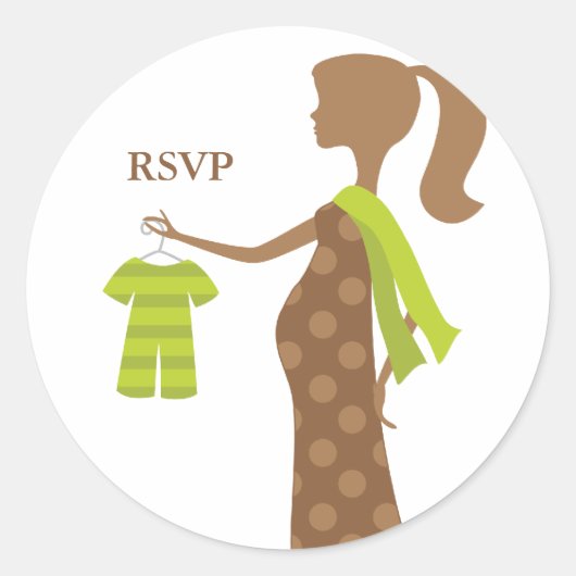 Chic mama om Baby shower-stickers te zijn Ronde Sticker (Voorkant)