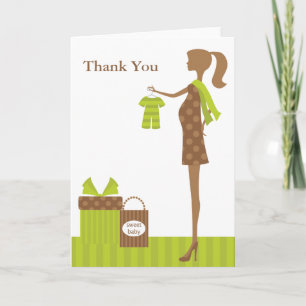 Chic mama om Baby shower Wenskaarten te zijn Bedankkaart
