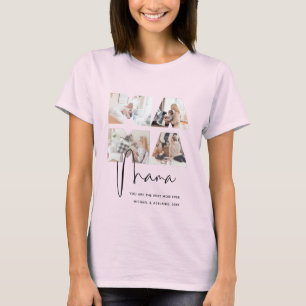 Chic Mama Photo Collage Best mam Ever Moederdag T-shirt